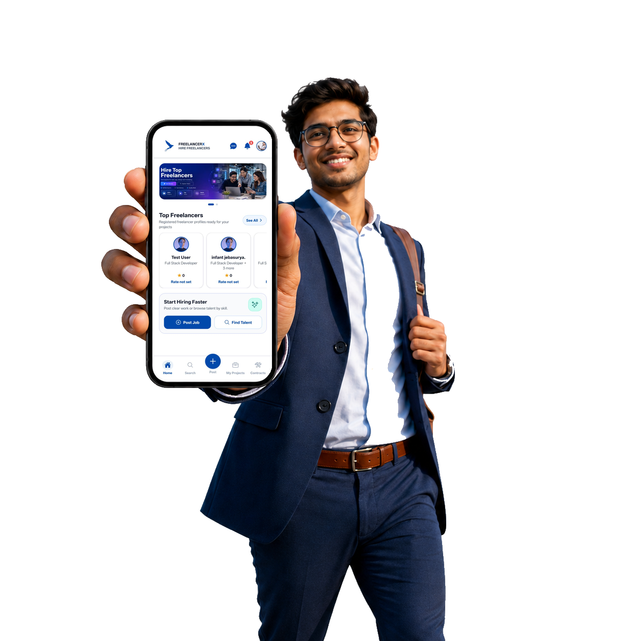 FreelancerX Mobile App Interface Showcase