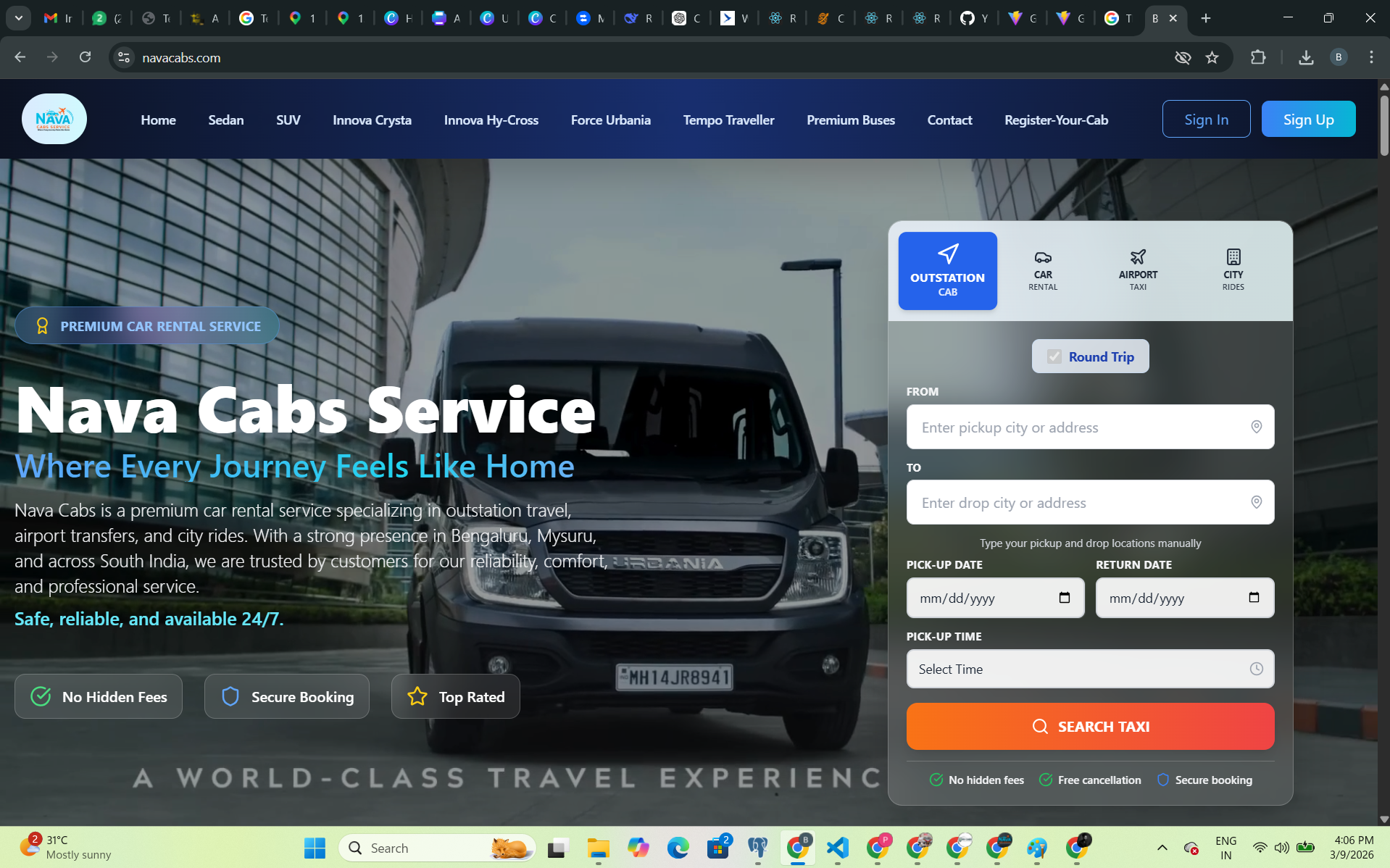 Nava Cabs - Bangalore Taxi Service
