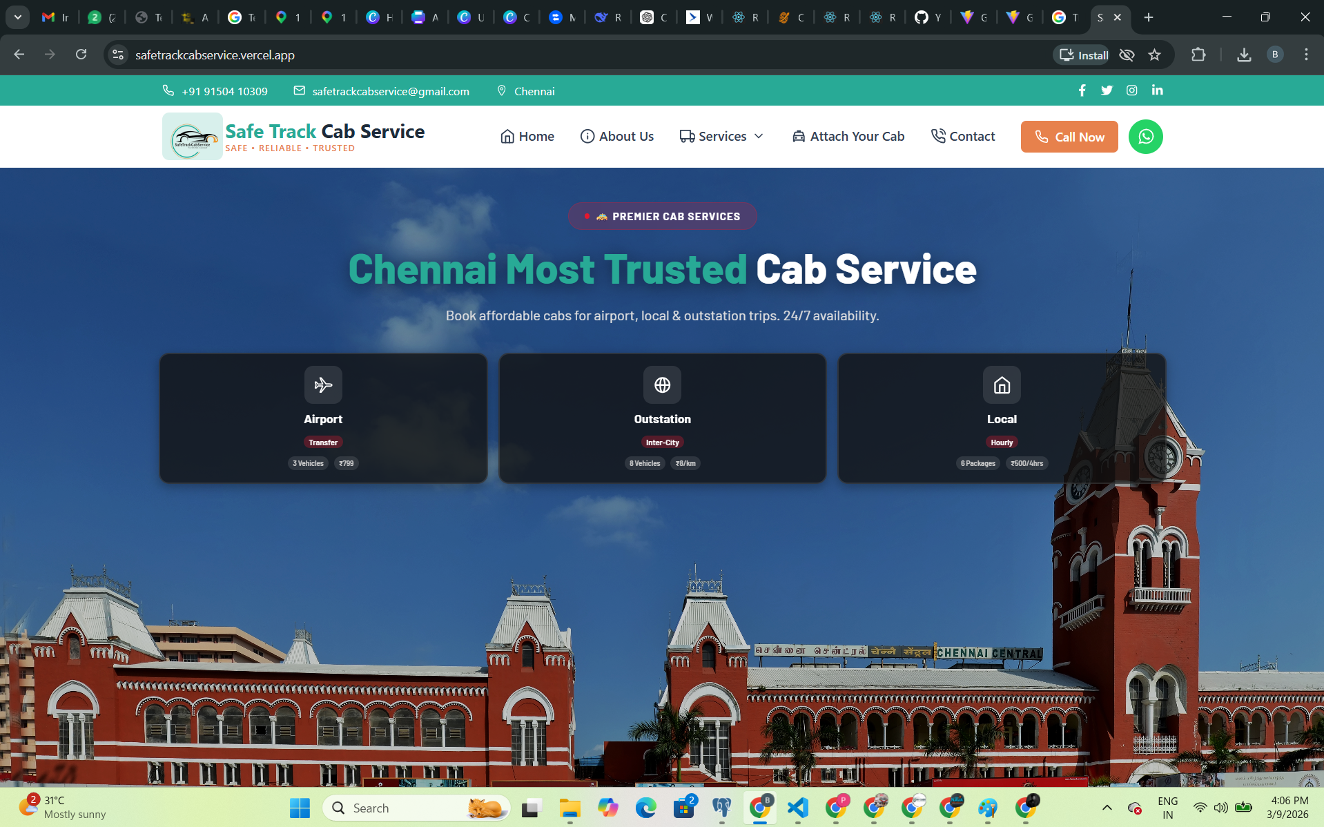 Safe Track Cab Service - Chennai